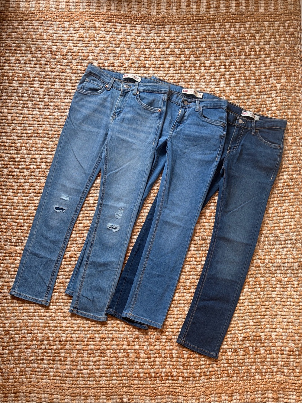 Levi’s denim slim fit boys jeans bundle. All 3 for one price. Kids pants size 12